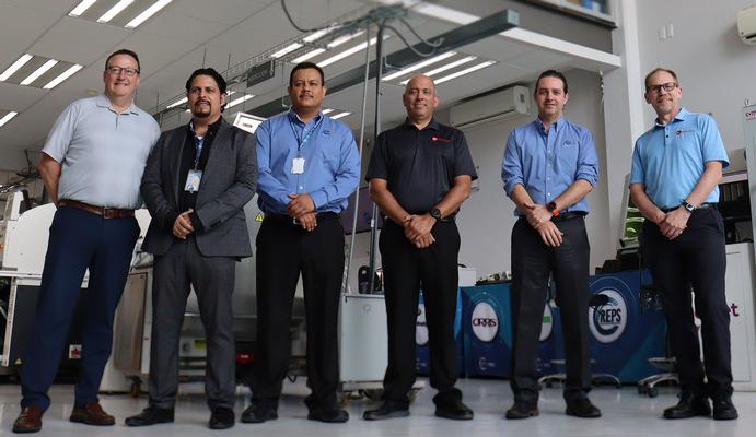 Pictured from L to R: Rob DiMattio, BTU General Manager; Román Abreu, Repstronics SMT & Electronics Sales Manager; Luis Tapia, Repstronics Sales Director; Paul Lancaster, Amtech Systems VP Sales and Customer Service; Ignacio López, Repstronics CEO General Director; Bob Bouchard, BTU Director of Sales and Marketing